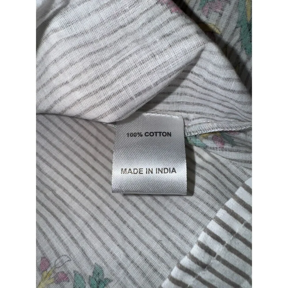 OH MY STARS floral cap sleeve Flowy Blouse Medium Striped - Picture 4 of 4